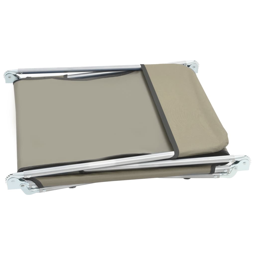 Sdraio pieghevoli 2 pz acciaio e tessuto tortora 02_0011939