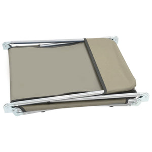 Sdraio pieghevoli 2 pz acciaio e tessuto tortora 02_0011939