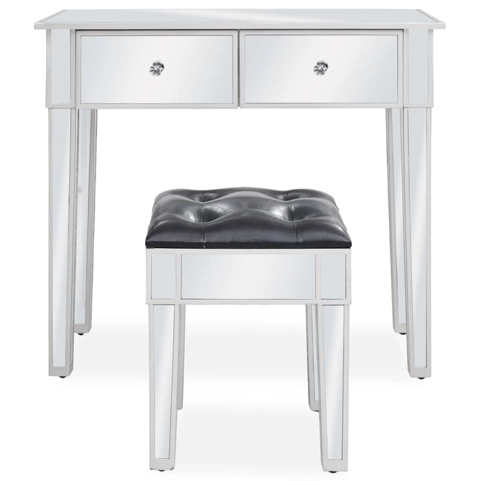 Toletta con Sgabello in MDF e Vetro