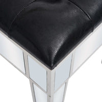 Toeletta tavolo da trucco mobili di design mobili per camera da letto specchio 80 x 38 x 76 cm con MDF e sgabello in vetro 02_0006380