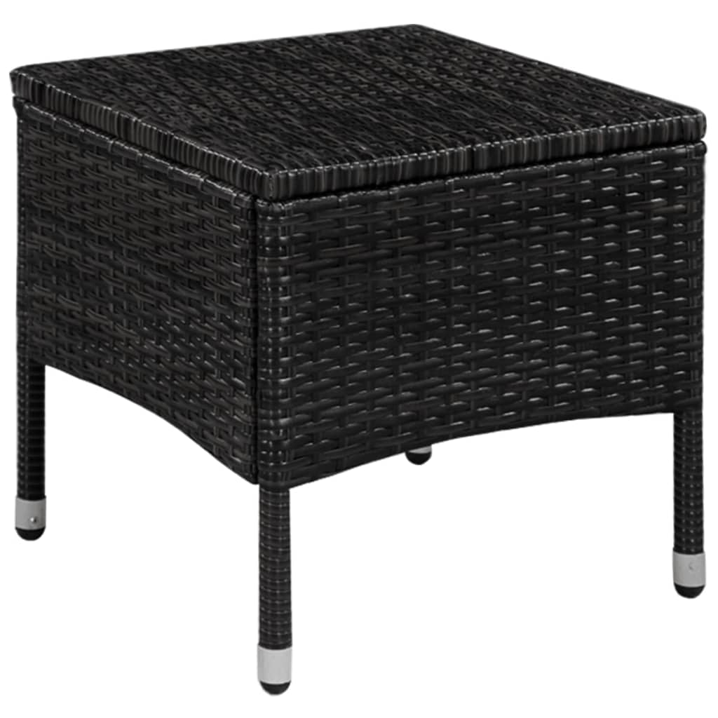 Set da Bistrot 3 pz in Polyrattan Nero cod mxl 41534
