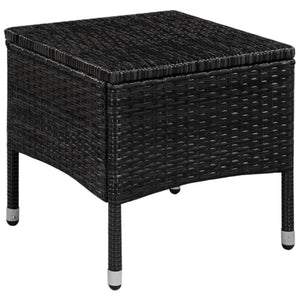 Set da Bistrot 3 pz in Polyrattan Nero cod mxl 41534
