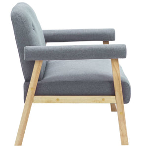 Divano a 2 Posti in Tessuto Grigio Chiaro 246643