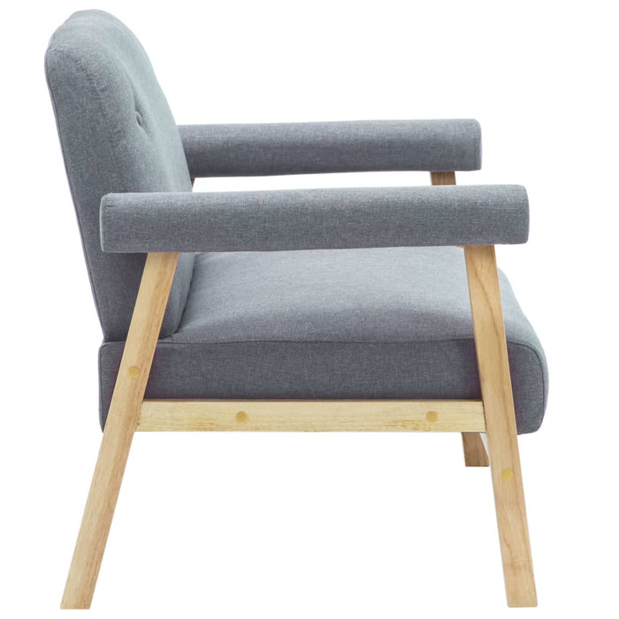 Divano a 2 Posti in Tessuto Grigio Chiaro 246643