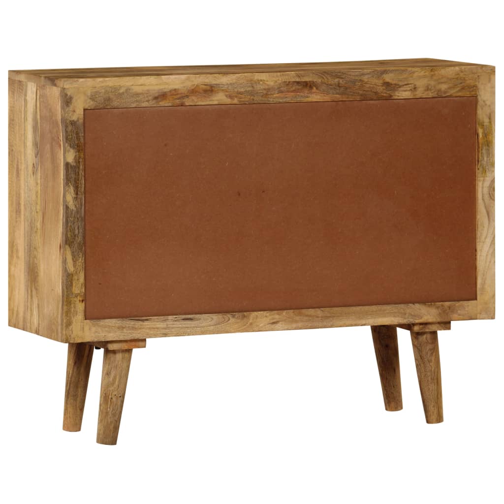 Credenza in Legno Massello di Mango 90x30x69 cm 246789