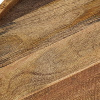 Tavolino da Salotto Legno Massello di Mango e Acciaio 50x40 cm 246672