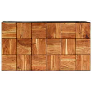 Tavolino da CaffÃ¨ 110x60x40 cm Legno Massello di Acacia Acciaio