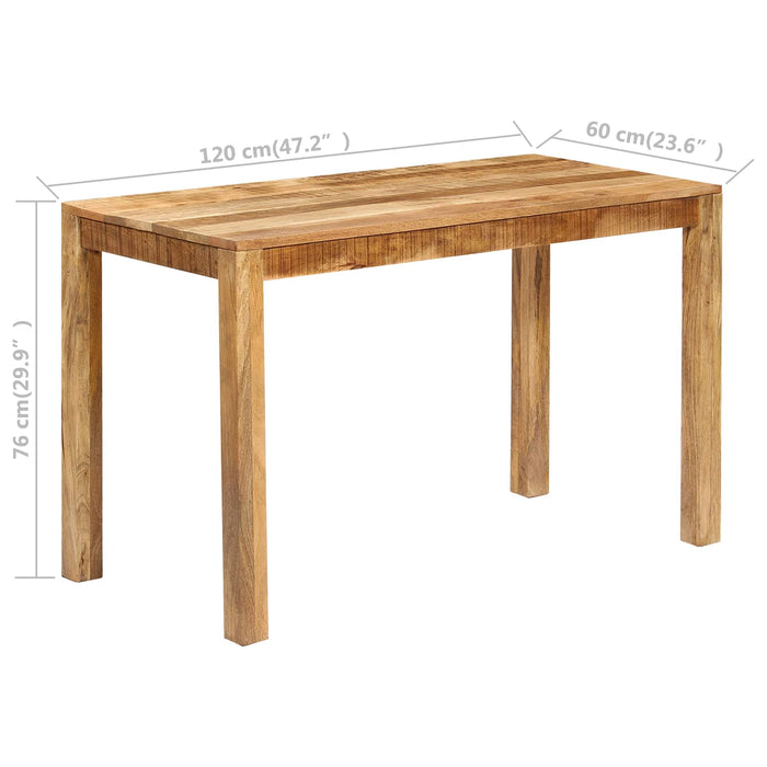 Tavolo da pranzo 60 x 120 x 76 cm Legno di mango massello 246705