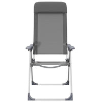 Sedie Pieghevoli da Campeggio 4 pz Grigio in Alluminio 44307