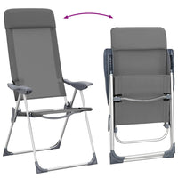 Sedie Pieghevoli da Campeggio 4 pz Grigio in Alluminio 44307