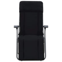 Sedie da Giardino Pieghevoli con Cuscino 2 pz Nere 44319