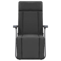 Sedie da Giardino Pieghevoli con Cuscino 2 pz Grigio