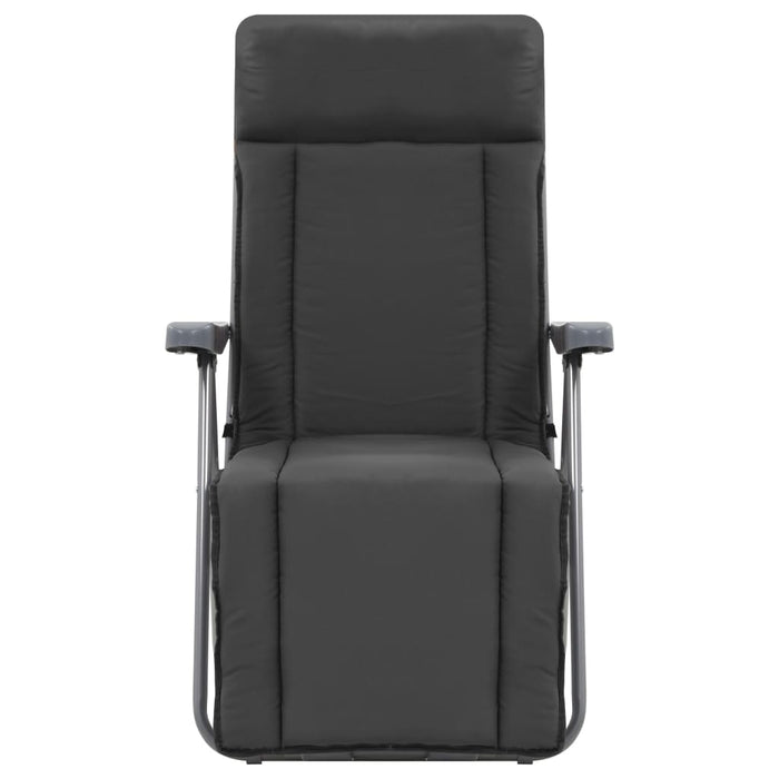 Sedie da Giardino Pieghevoli con Cuscino 2 pz Grigio 44320