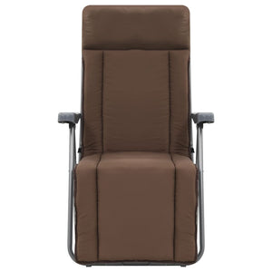 Sedie da Giardino Pieghevoli con Cuscino 2 pz Marrone 44321