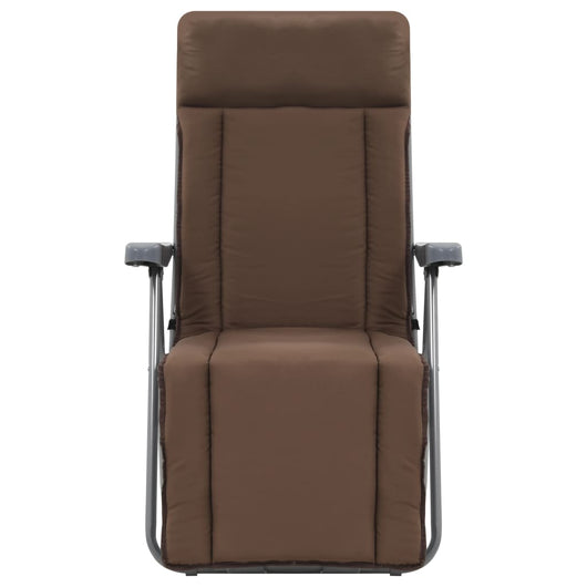 Sedie da Giardino Pieghevoli con Cuscino 2 pz Marrone 44321