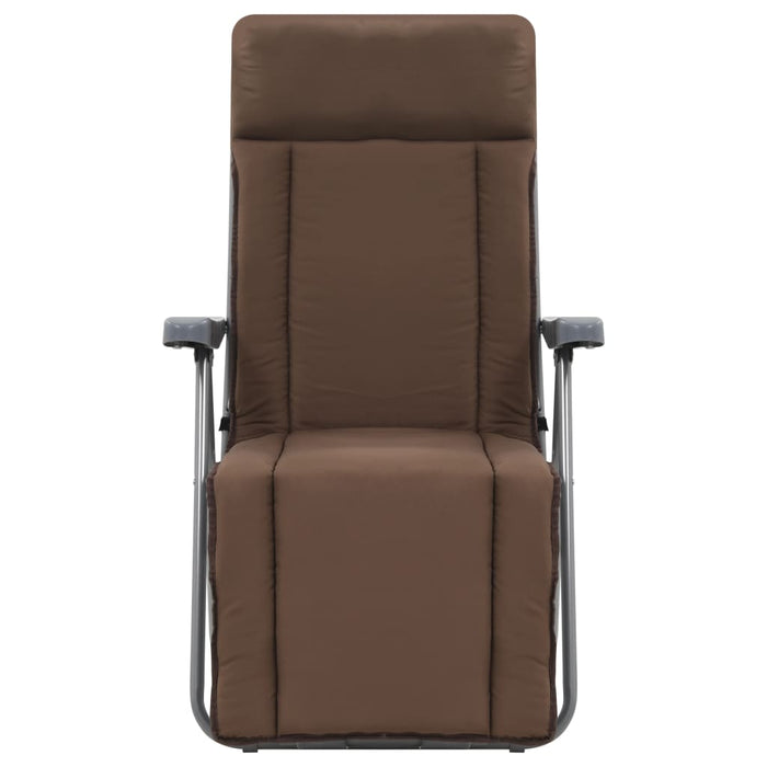 Sedie da Giardino Pieghevoli con Cuscino 2 pz Marrone 44321