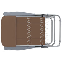 Sedie da Giardino Pieghevoli con Cuscino 2 pz Marrone 44321