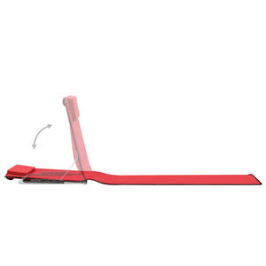 Tappetini da spiaggia per sdraio pieghevoli 2 pezzi in acciaio e tessuto rosso 02_0012186