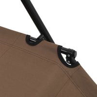 Lettini Prendisole 2 pz Pieghevoli Poggiagambe Acciaio Marrone 44346