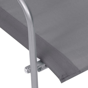 Set Divano da Giardino 4 pz-Sofa da Giardino-Divanetto da esterno in Tessuto e Acciaio Grigio