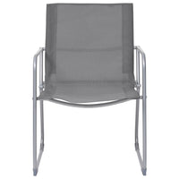 Set Divano da Giardino 4 pz-Sofa da Giardino-Divanetto da esterno in Tessuto e Acciaio Grigio