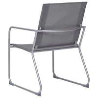 Set Divano da Giardino 4 pz in Tessuto e Acciaio Grigio 44351