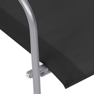 Set Divano da Giardino 4 pz-Sofa da Giardino-Divanetto da esterno in Tessuto e Acciaio Nero