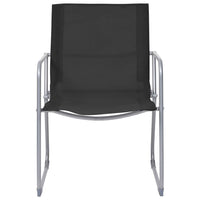 Set Divano da Giardino 4 pz-Sofa da Giardino-Divanetto da esterno in Tessuto e Acciaio Nero