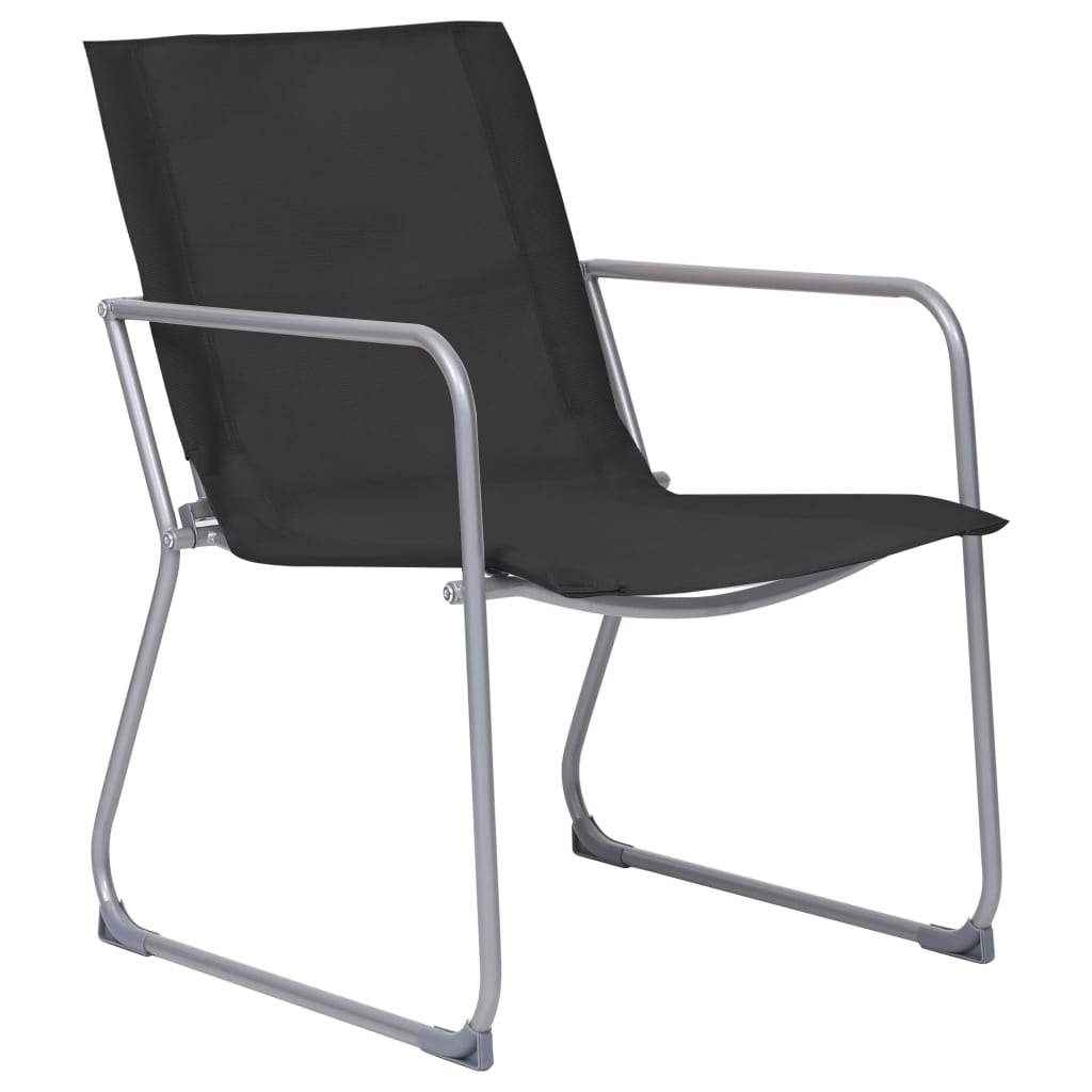 Set Divano da Giardino 4 pz-Sofa da Giardino-Divanetto da esterno in Tessuto e Acciaio Nero