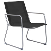 Set Divano da Giardino 4 pz-Sofa da Giardino-Divanetto da esterno in Tessuto e Acciaio Nero