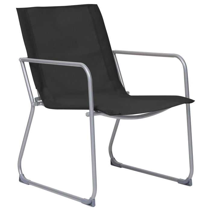 Set Divano da Giardino 4 pz-Sofa da Giardino-Divanetto da esterno in Tessuto e Acciaio Nero