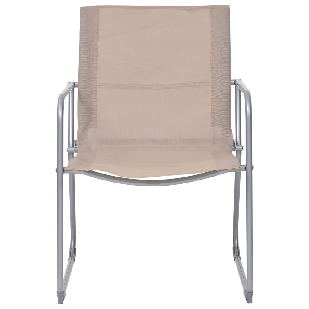 Set Divano da Giardino 4 pz-Sofa da Giardino-Divanetto da esterno in Tessuto e Acciaio Grigio Talpa