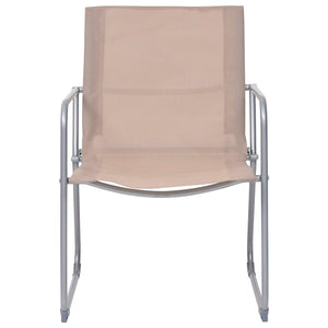 Set Divano da Giardino 4 pz-Sofa da Giardino-Divanetto da esterno in Tessuto e Acciaio Grigio Talpa