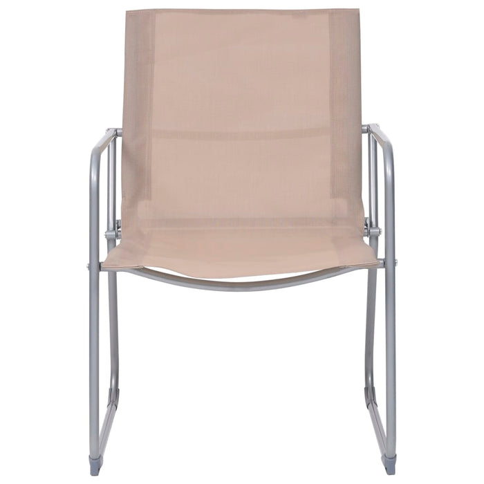 Set Divano da Giardino 4 pz-Sofa da Giardino-Divanetto da esterno in Tessuto e Acciaio Grigio Talpa