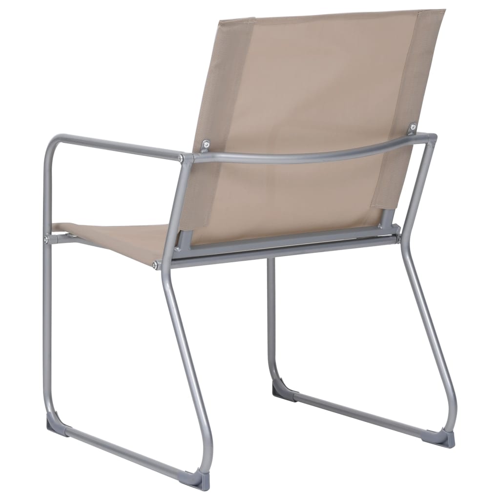 Set Divano da Giardino 4 pz-Sofa da Giardino-Divanetto da esterno in Tessuto e Acciaio Grigio Talpa