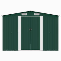 Casetta da Giardino 257x298x178 cm in Metallo Verde 143340