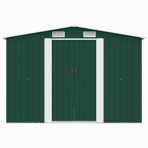 Casetta da Giardino 257x298x178 cm in Metallo Verde 143340