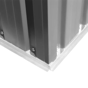 Casetta da Giardino 257x298x178 cm in Metallo Grigio 143341