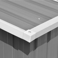 Casetta da giardino casetta per capanni casetta per riporre gli attrezzi casetta per esterni robusta 257 x 298 x 178 cm grigio metallo 02_0022163