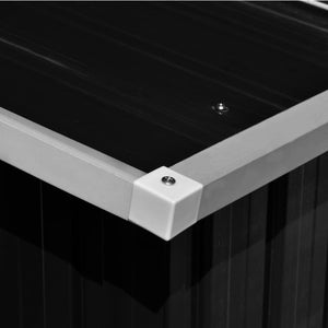 Casetta da giardino casetta per cabine ripostiglio casetta per la casa casetta per attrezzi da esterno robusta 257 x 298 x 178 cm metallo antracite 02_0022162