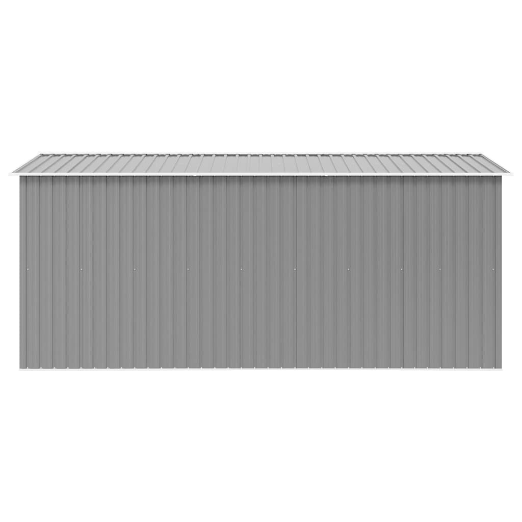 Casetta da Giardino 257x392x181 cm in Metallo Grigio 143345