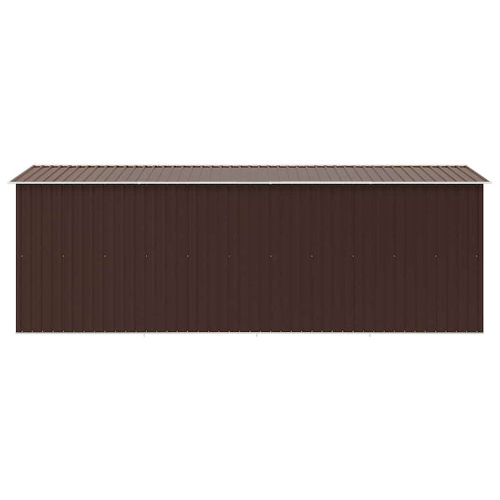 Casetta da Giardino 257x489x181 cm in Metallo Marrone 143351