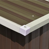 Casetta da giardino casetta per capanni casetta per ripostigli casetta per attrezzi da esterno robusta 257 x 580 x 181 cm marrone metallo 02_0022176