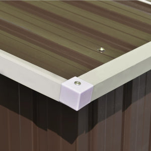 Casetta da giardino casetta per capanni casetta per ripostigli casetta per attrezzi da esterno robusta 257 x 580 x 181 cm marrone metallo 02_0022176