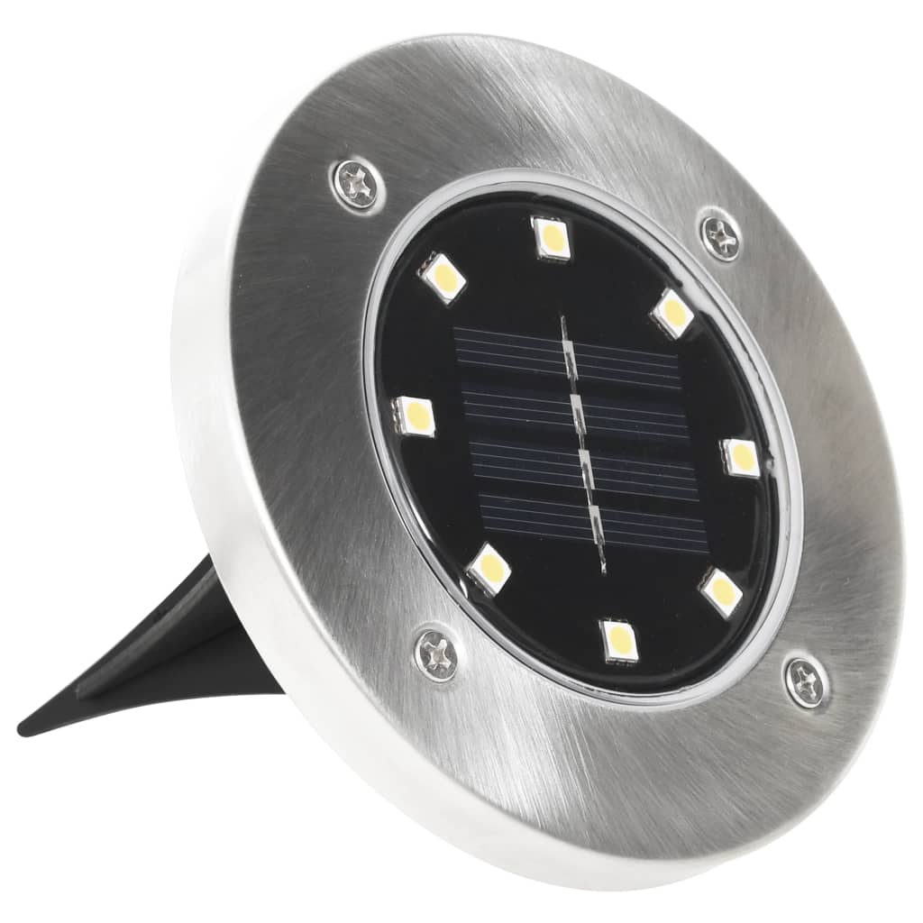 Lampade Solari da Terra 8 pz Luci a LED Bianco Caldo 44417