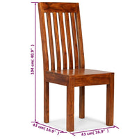 Sedie da Pranzo 4 pz in Legno Massello Moderne 275273