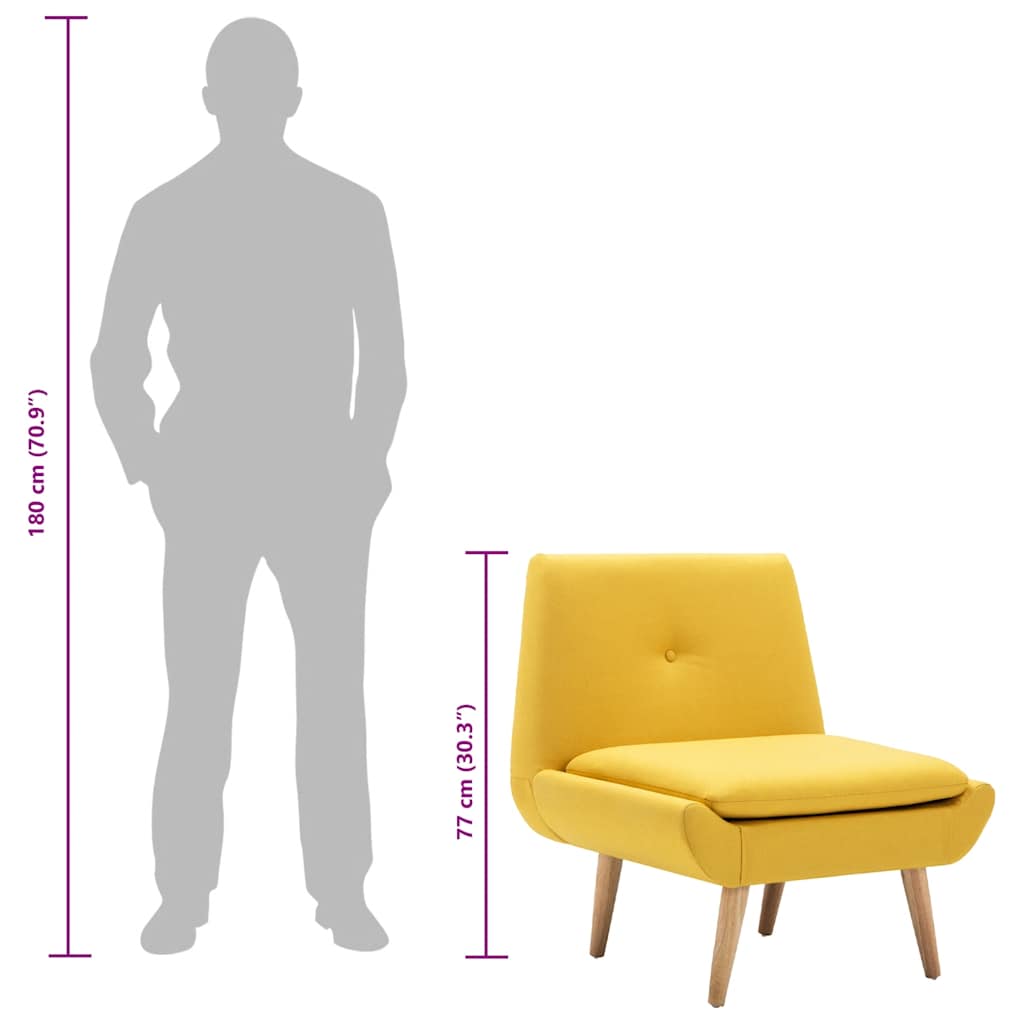 Poltrona Bassa Gialla in Tessuto 246986