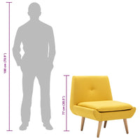Poltrona Bassa Gialla in Tessuto 246986