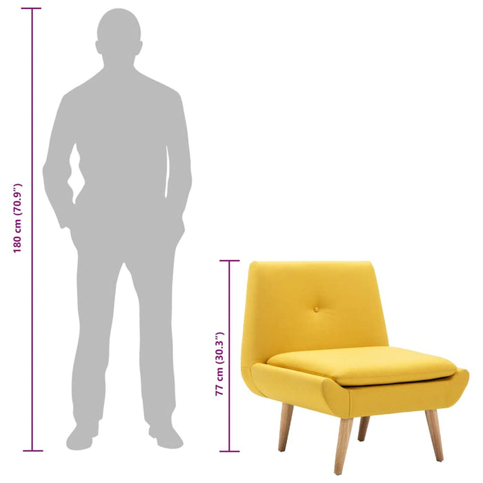 Poltrona Bassa Gialla in Tessuto 246986