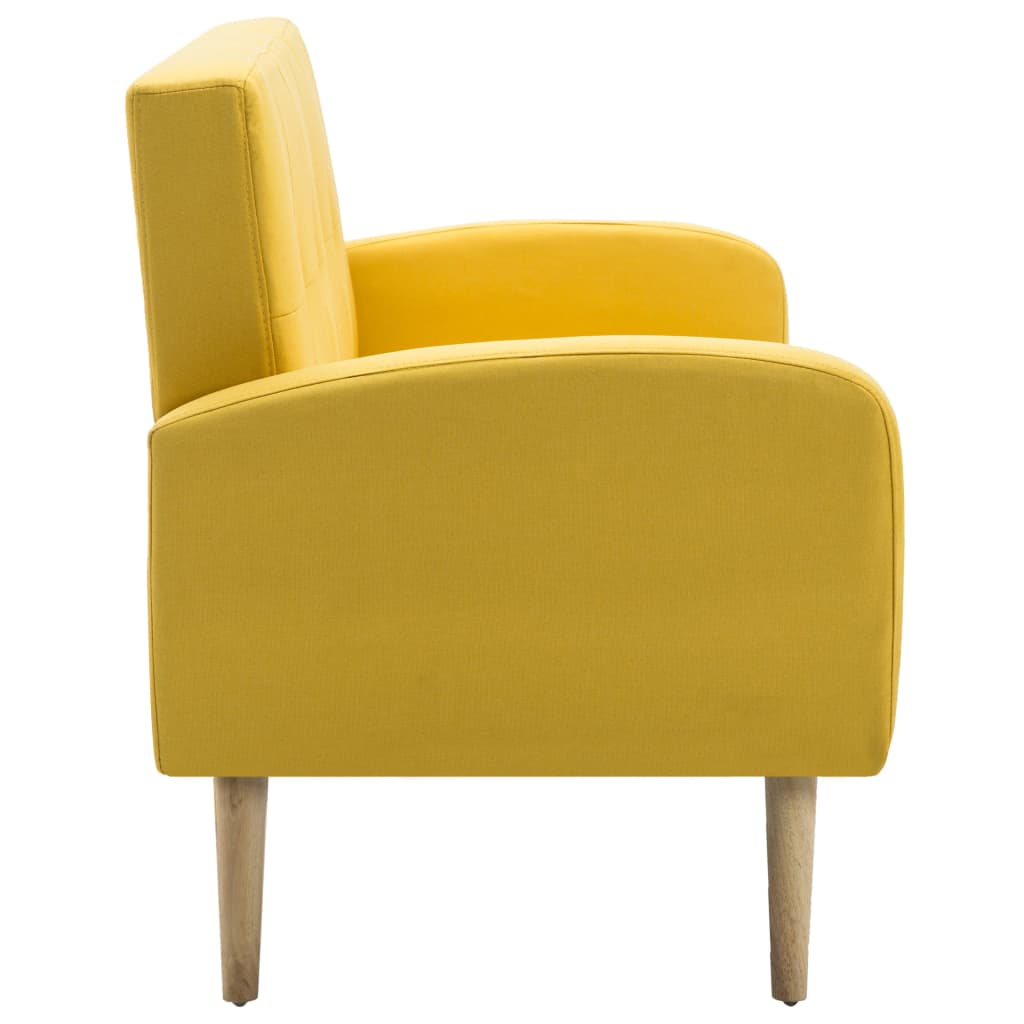 Divano a 3 Posti in Tessuto Giallo 246992